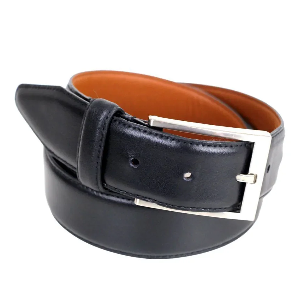 Nordstrom BLACK GENUINE LEATHER 1 3/8